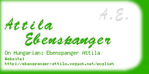 attila ebenspanger business card